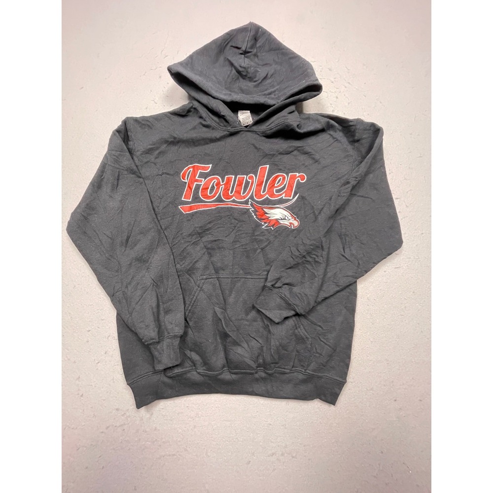 Gildan Heavy Blend Fowler Hoodie Men Medium Charcoal Grey Cotton Blend Excellent